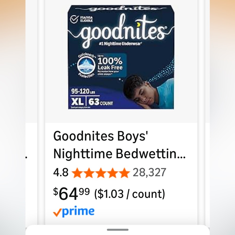 Goodnites XL Nighttime Underwear Brand New unopened packages